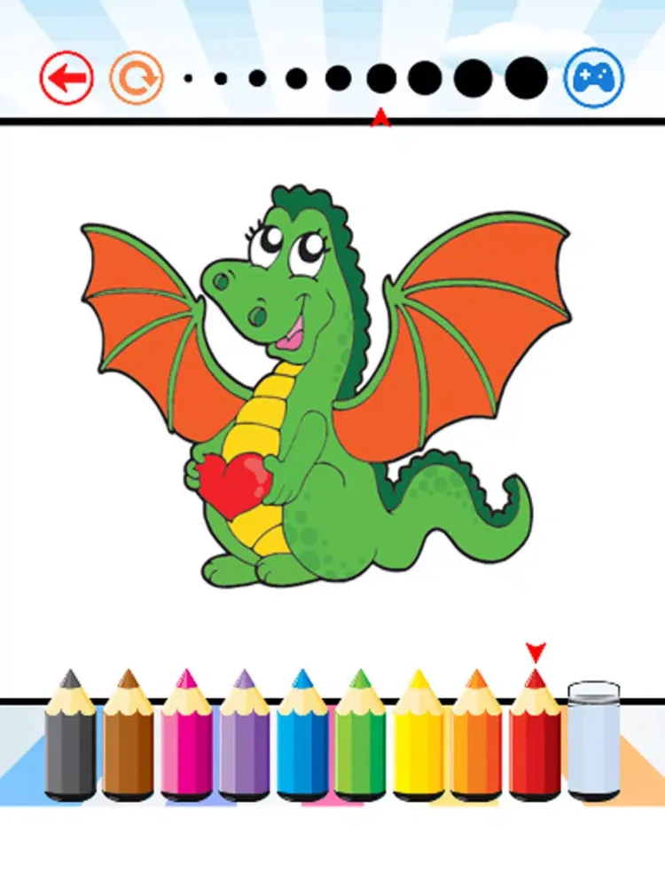 Dragon Coloring Book - Activities for Kid iPad  Ekran Görüntüleri