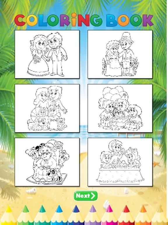 ภาพหน้าจอของ Family Coloring Book - Activities for Kids iPad 