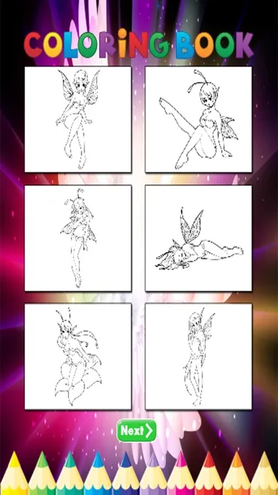 Tangkapan layar Fantasy Elf Girl Coloring Book - for Kid