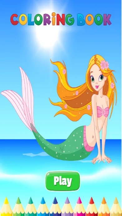 Ảnh chụp màn hình của Mermaid Beach Coloring Book - Activties For Kid