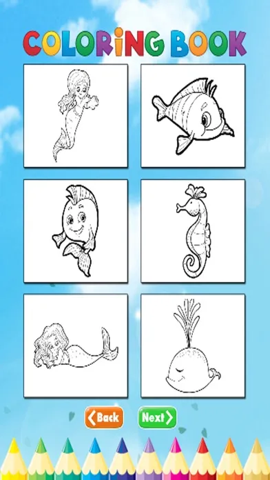Ảnh chụp màn hình của Mermaid Beach Coloring Book - Activties For Kid