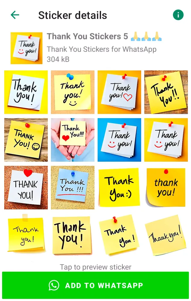 Thank You Sticker for WhatsApp Screenshots