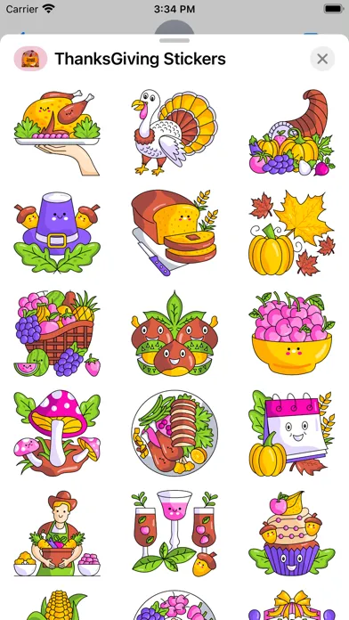 Capturas de pantalla de ThanksGiving Stickers Pack App