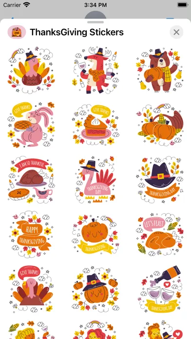 Capturas de pantalla de ThanksGiving Stickers Pack App
