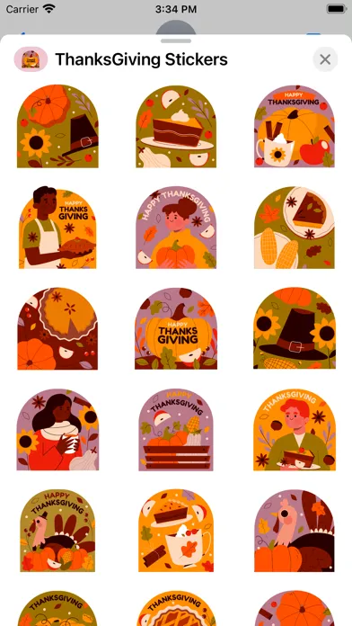 Capturas de pantalla de ThanksGiving Stickers Pack App