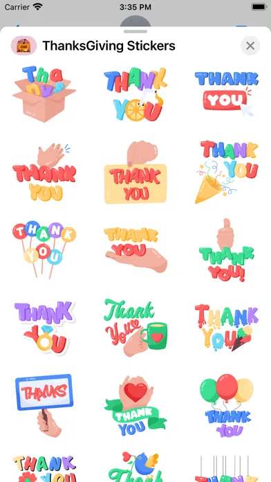 Capturas de pantalla de ThanksGiving Stickers Pack App