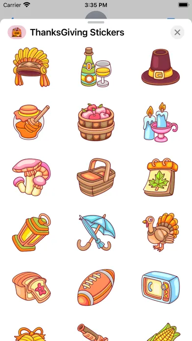 Capturas de pantalla de ThanksGiving Stickers Pack App