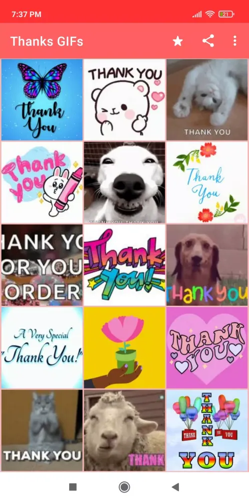 Thank You - GIF & Stickers Screenshots