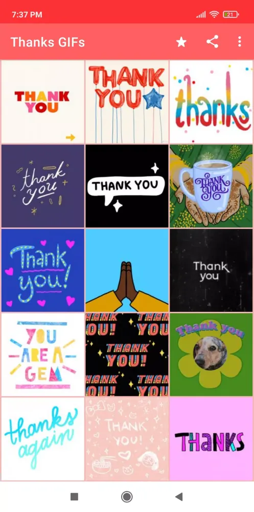 Thank You - GIF & Stickers Screenshots
