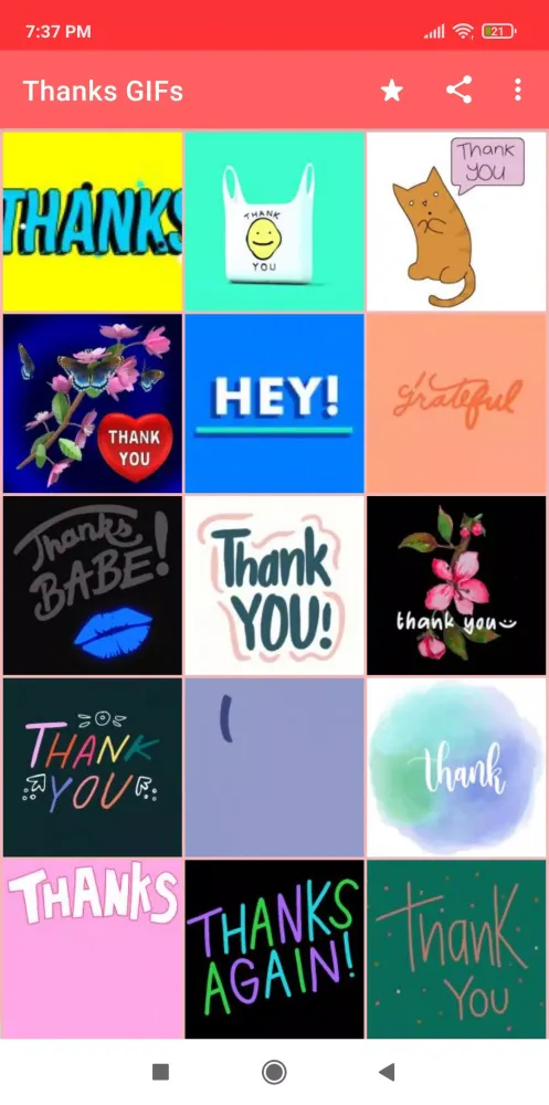 Thank You - GIF & Stickers Screenshots