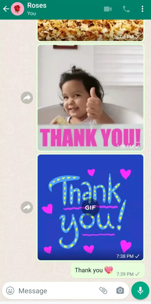 Thank You - GIF & Stickers Screenshots