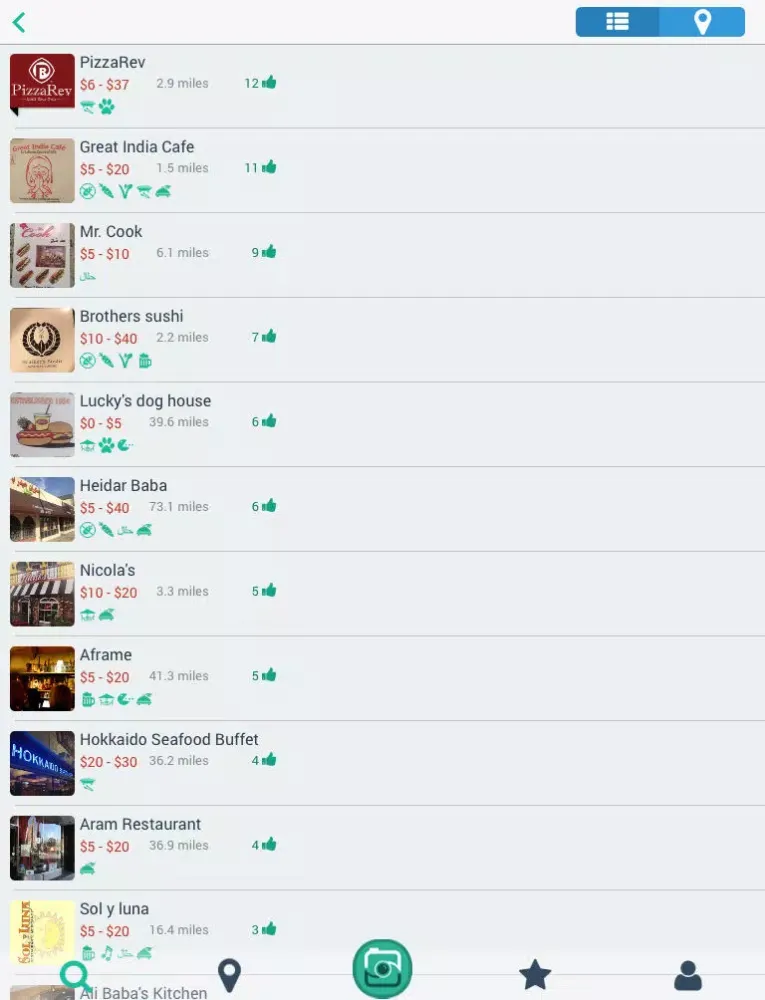 Capturas de tela do Thanku Menu iPad 