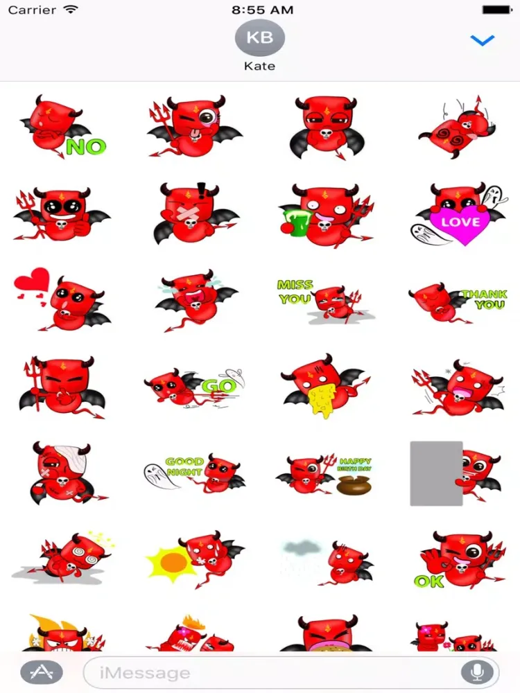 تصاویر Devil Love Stickers iPad 