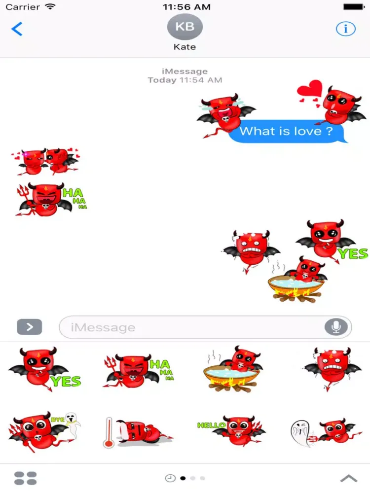 تصاویر Devil Love Stickers iPad 