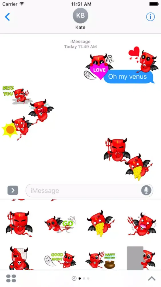 تصاویر Devil Love Stickers