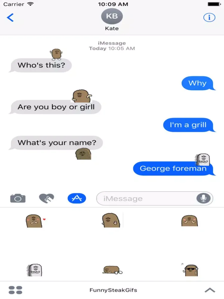 Captures d'écran de Funny Steak Gifs iPad 