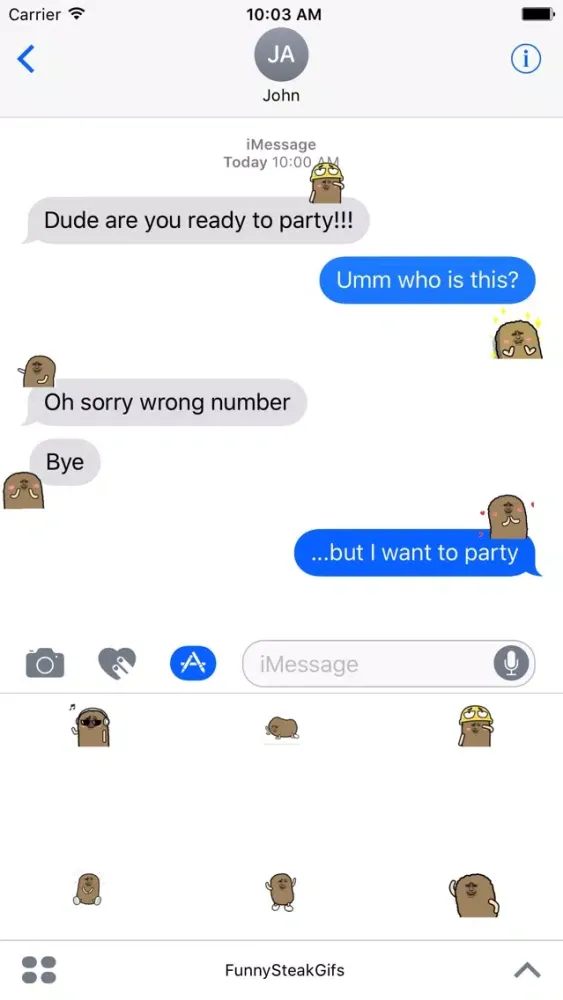 Captures d'écran de Funny Steak Gifs