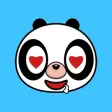 Lovely Panda Animated Stickers