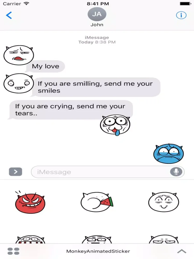 Demon Emoticons Animated Stickers iPad 應用截圖