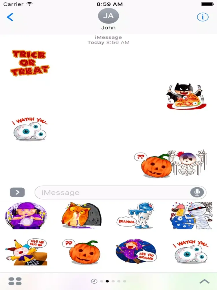 ภาพหน้าจอของ Monsters Halloween Stickers iPad 