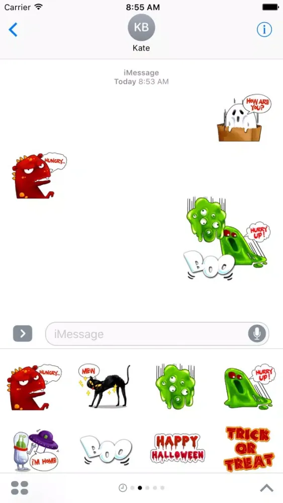ภาพหน้าจอของ Monsters Halloween Stickers