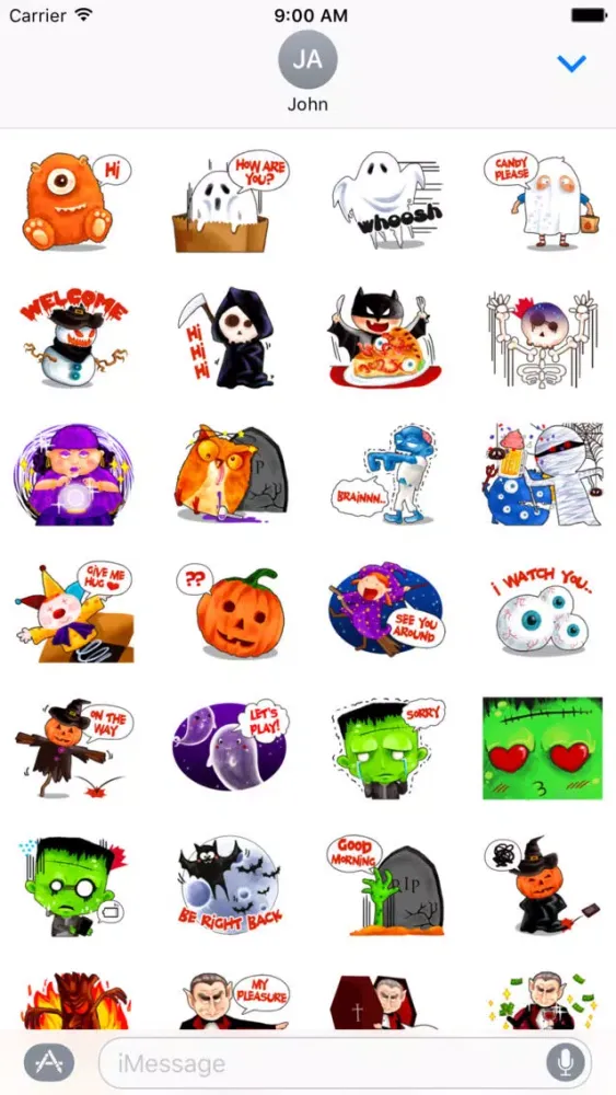 ภาพหน้าจอของ Monsters Halloween Stickers