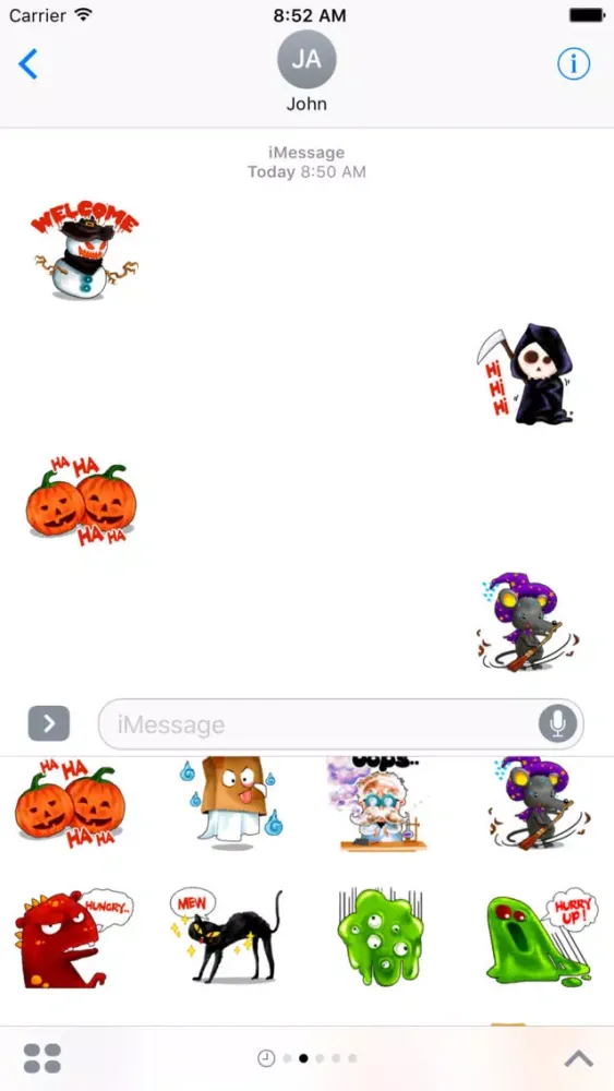 ภาพหน้าจอของ Monsters Halloween Stickers