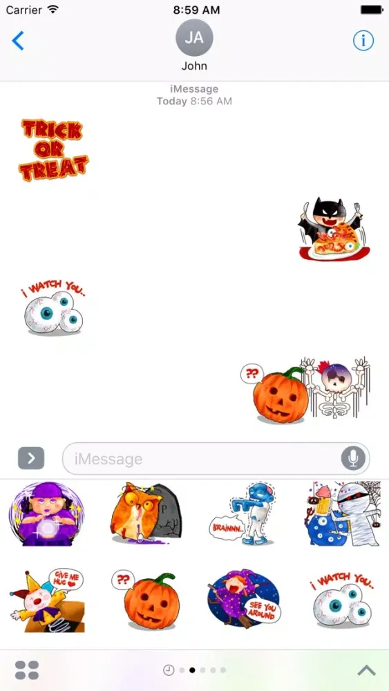 ภาพหน้าจอของ Monsters Halloween Stickers