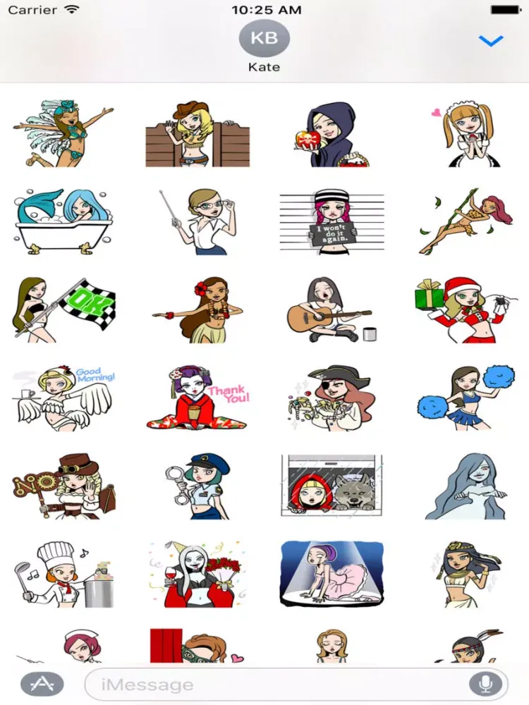 Capturas de tela do Sexy Cosplay Girls Stickers iPad 