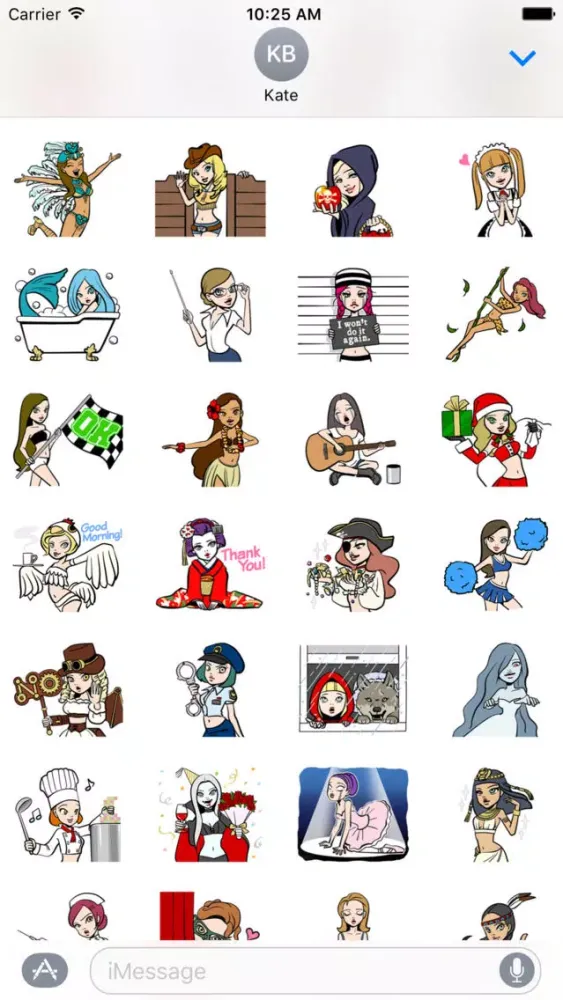 Capturas de tela do Sexy Cosplay Girls Stickers
