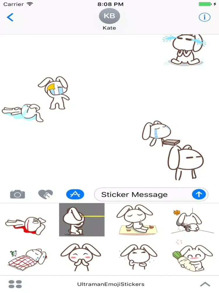 Rabbit Animated Emoji Stickers iPad  スクリーンショット