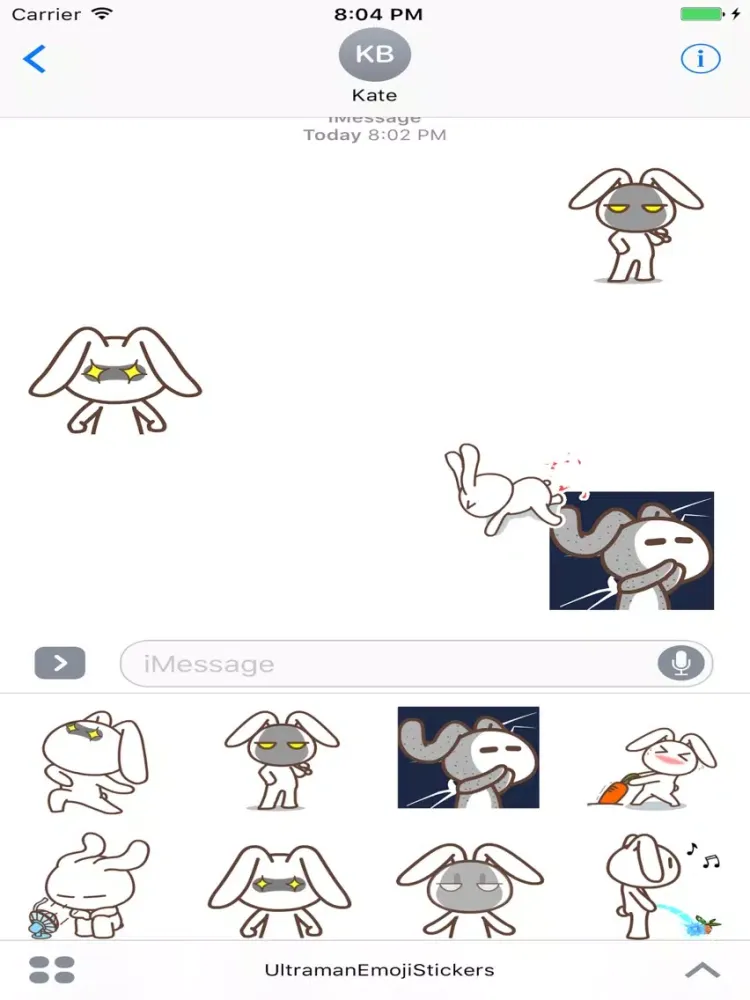 Rabbit Animated Emoji Stickers iPad  スクリーンショット