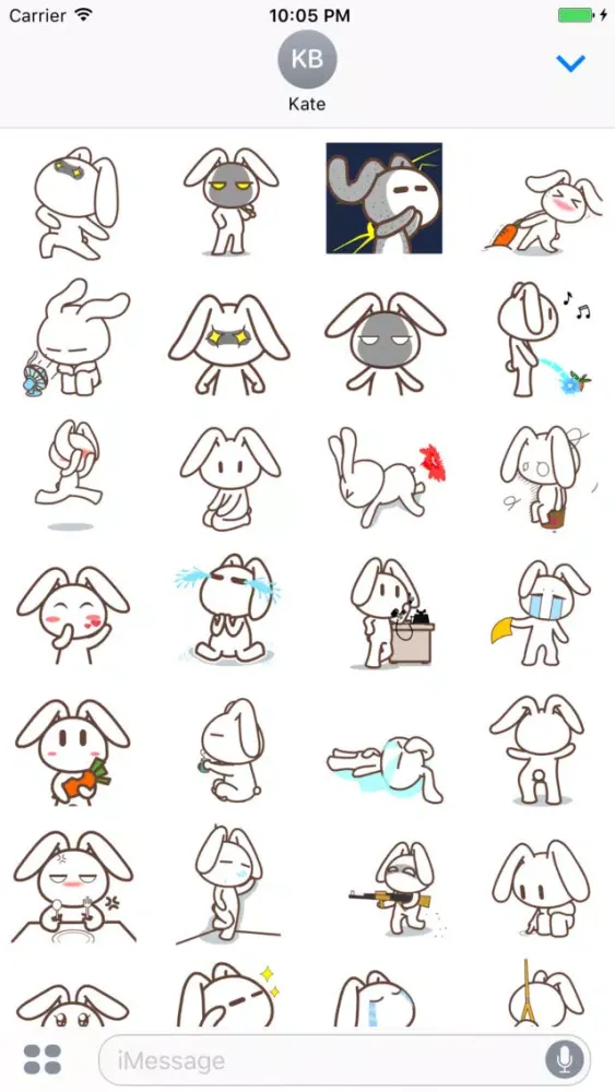 Rabbit Animated Emoji Stickers スクリーンショット