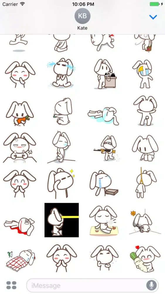 Rabbit Animated Emoji Stickers スクリーンショット