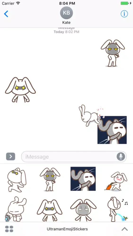 Rabbit Animated Emoji Stickers スクリーンショット