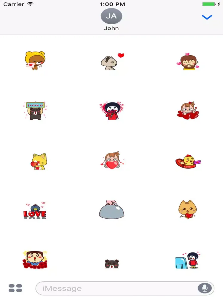 Love Day Emoji Gifs iPad  Screenshots