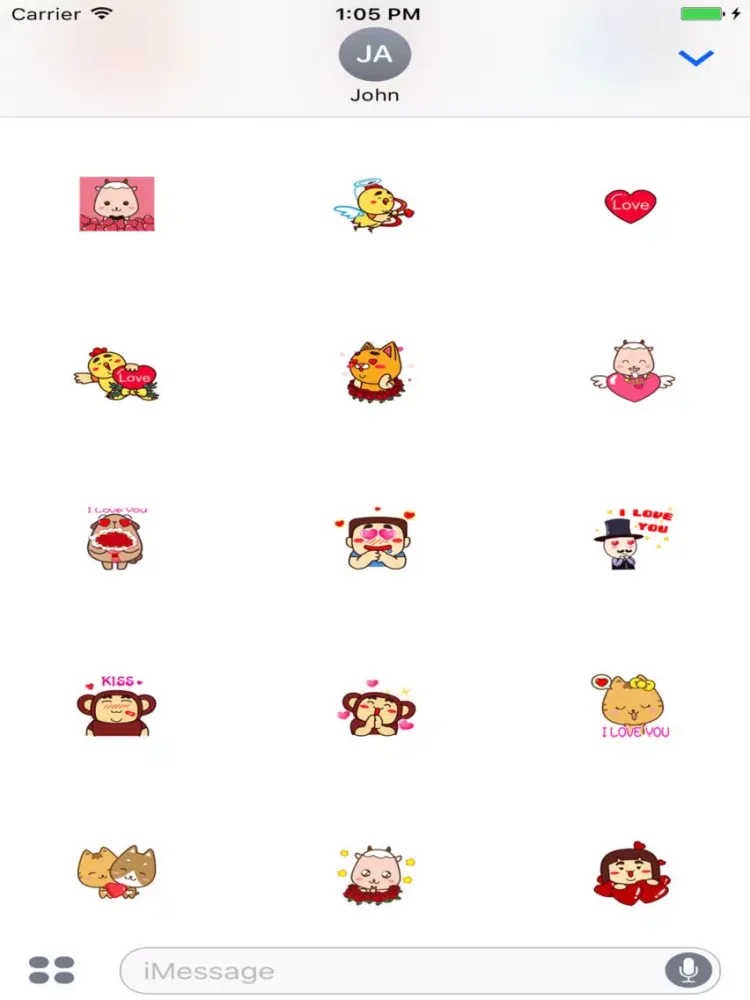Love Day Emoji Gifs iPad  Screenshots