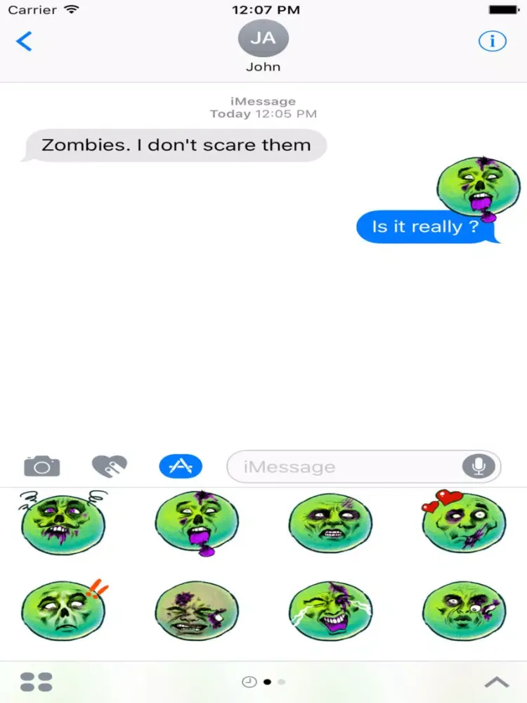 Скриншоты Zombie Halloween Stickers iPad 