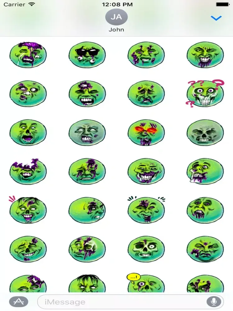 Скриншоты Zombie Halloween Stickers iPad 