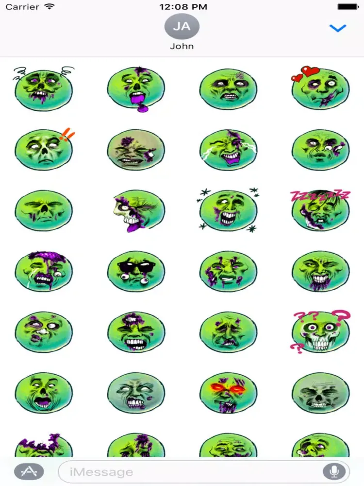 Скриншоты Zombie Halloween Stickers iPad 