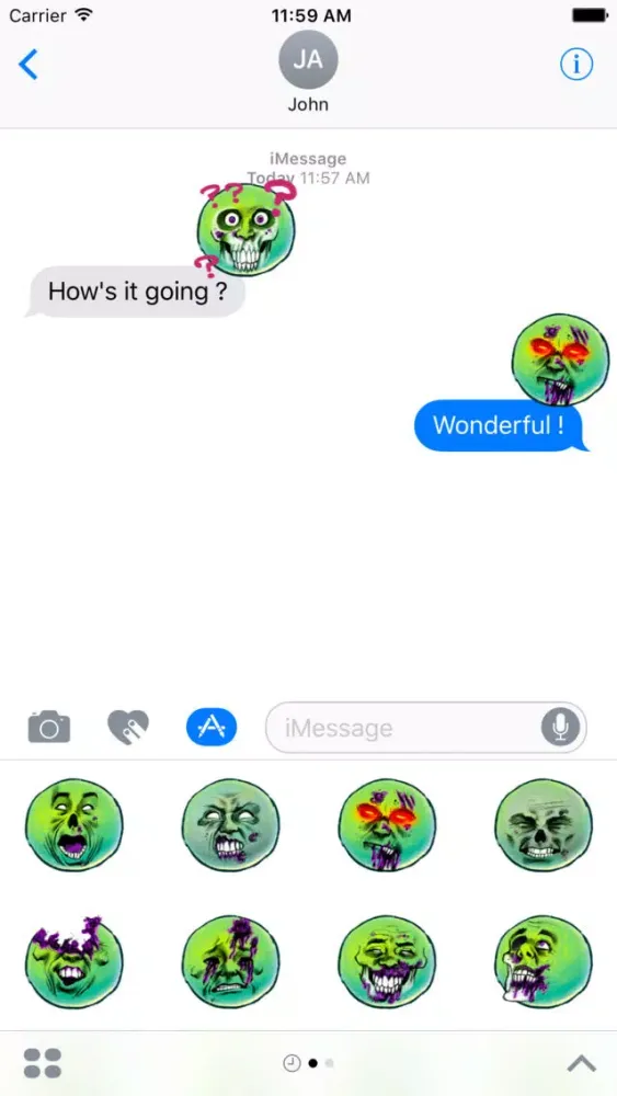 Скриншоты Zombie Halloween Stickers