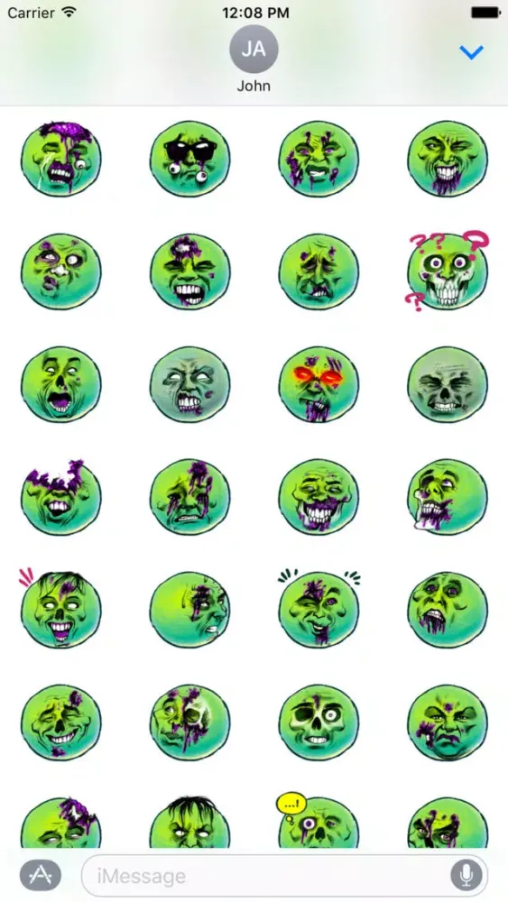 Скриншоты Zombie Halloween Stickers
