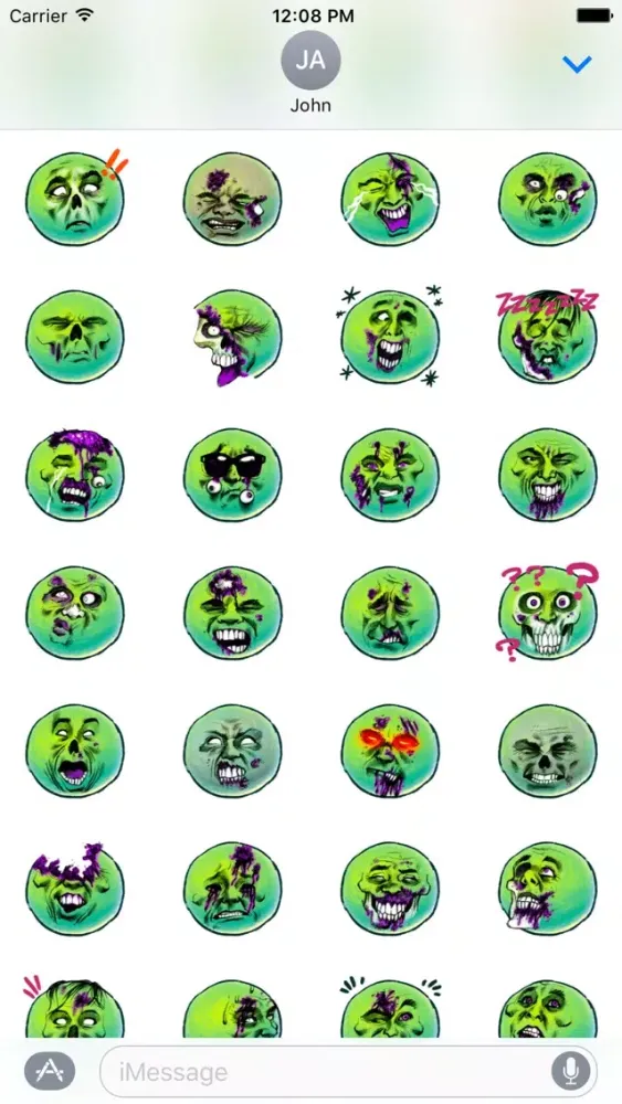 Скриншоты Zombie Halloween Stickers