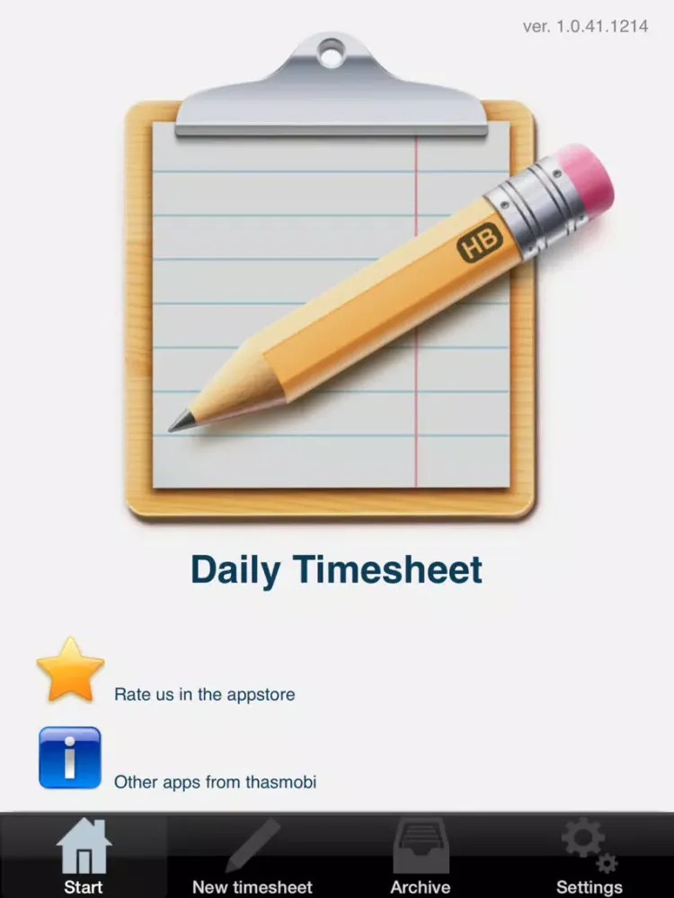 ภาพหน้าจอของ Daily Timesheet iPad 