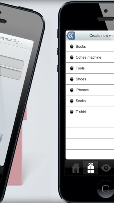 Tangkapan skrin Wishlist online