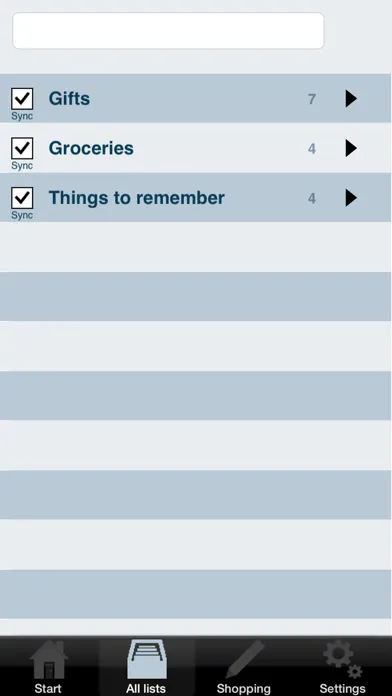 Zrzuty ekranu Grocery list - online sync