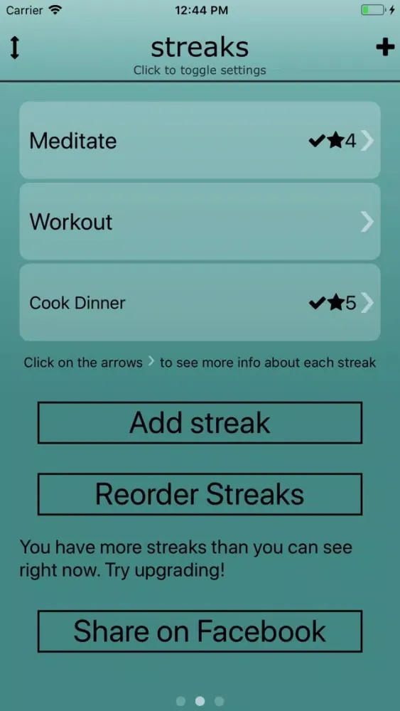 ภาพหน้าจอของ streaks - good habit builder