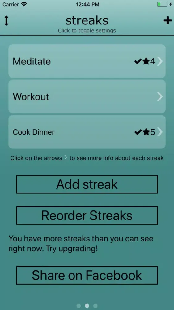 ภาพหน้าจอของ streaks - good habit builder