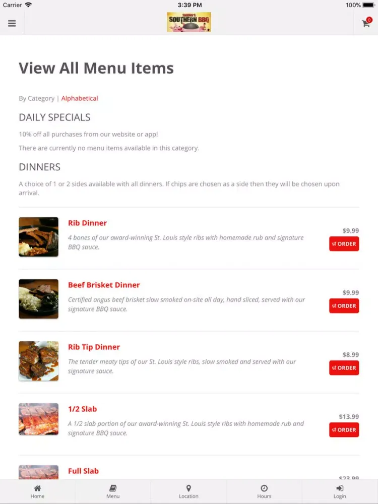 Shawn's Southern BBQ iPad 应用截图