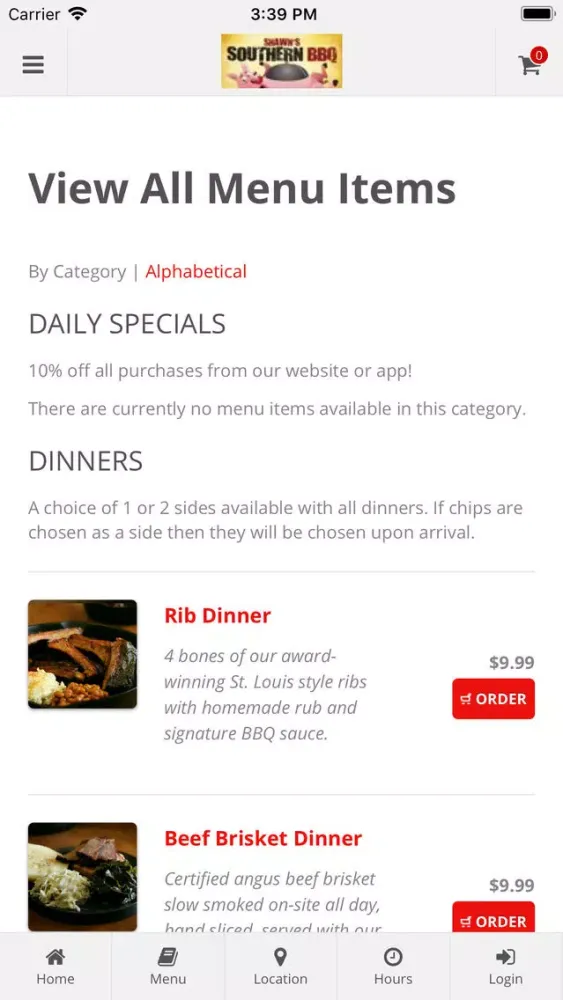Shawn's Southern BBQ应用截图
